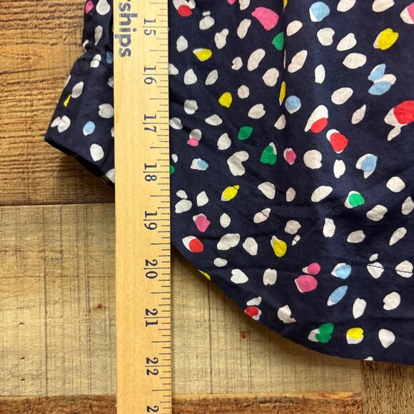 J. Crew Womens Off-The-Shoulder Smocked Top Size 2 Multicolor Dot Print - Picture 3 of 7